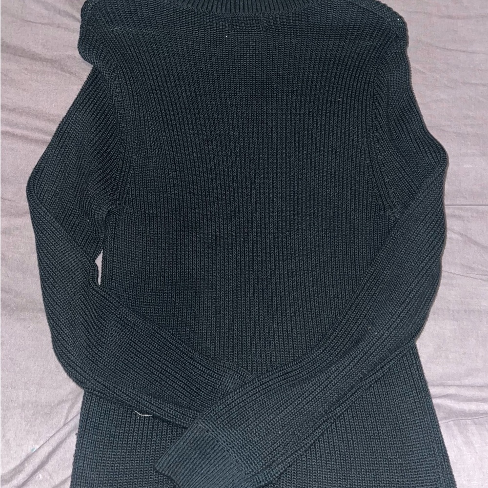 H&M Men's Black Ribbed Turtleneck Sweater